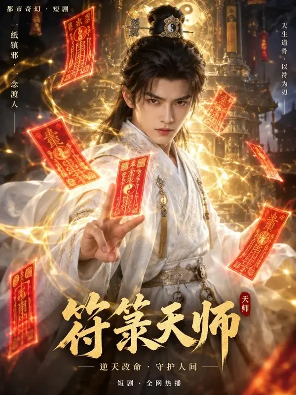 装有钱成八界出访短剧海报，玄幻仙侠题材